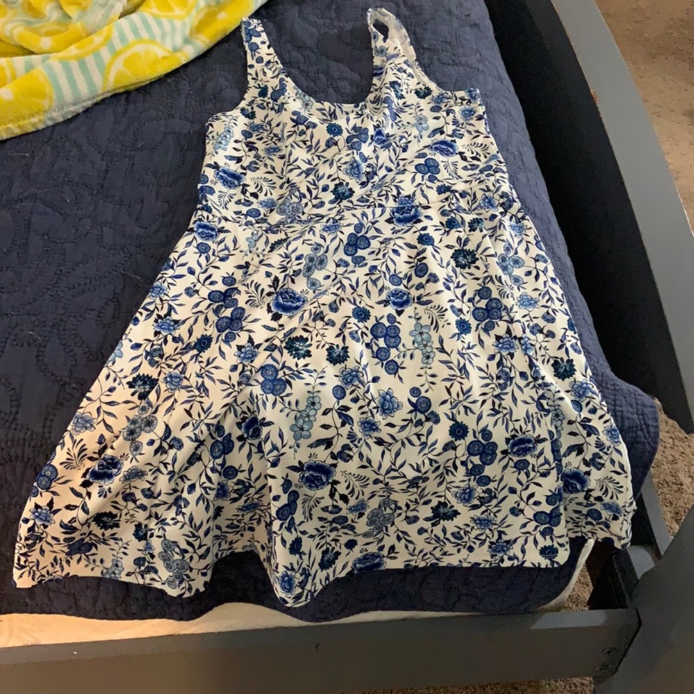 Blue floral dress